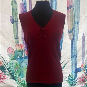Sleeveless Red Top